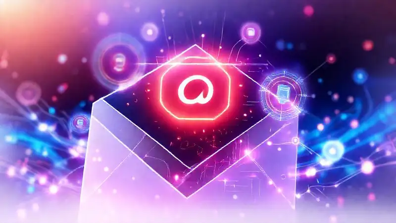 Interfaz digital futurista y vibrante optimiza contenido