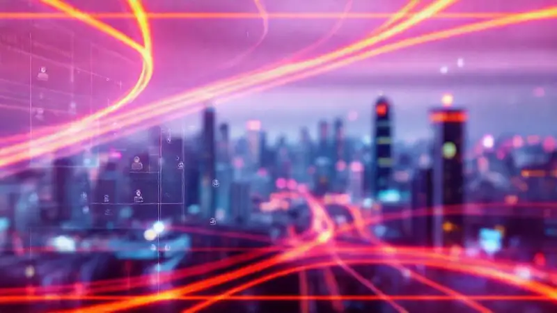 Interfaz digital futurista