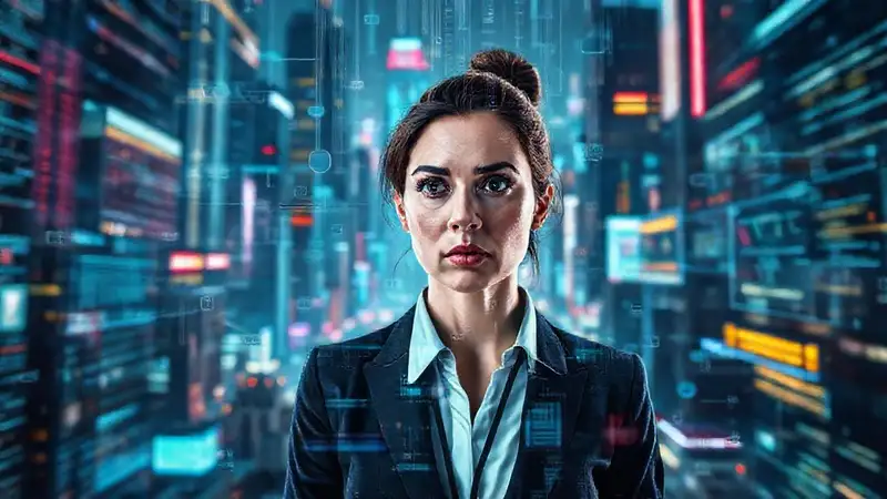 Una ciudad futurista, tecnológicamente abrumadora