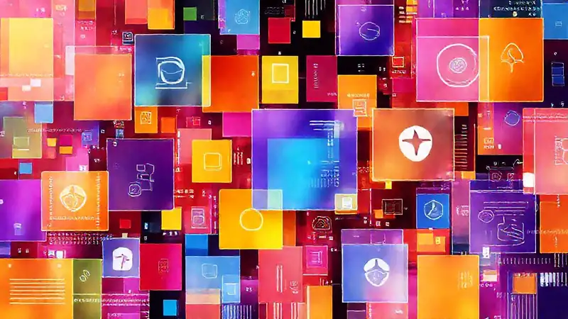 Tecnología digital vibrante e innovadora