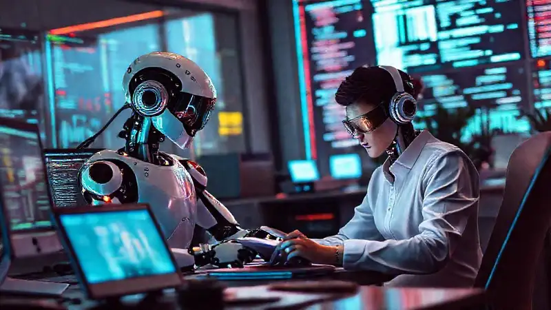 Oficina futurista, colaboración creativa y optimista