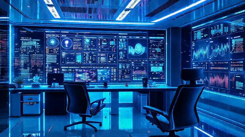 Oficina futurista: datos, IA y análisis