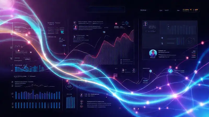 Interfaz digital futurista y dinámica