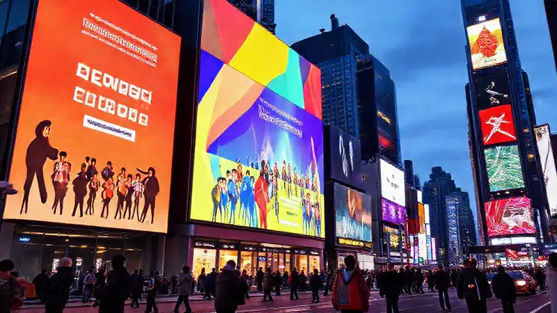Carteles digitales cautivan la ciudad moderna