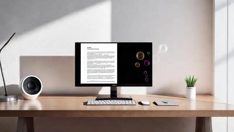 Un escritorio minimalista ofrece productividad brillante