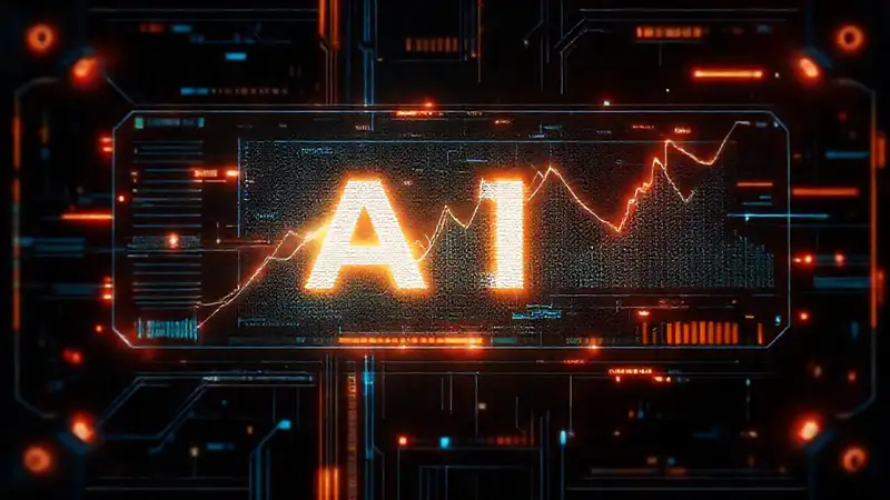 IA visualiza datos futuristas y analíticos