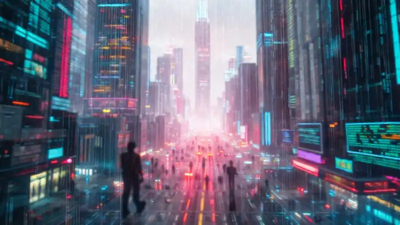 Ciudad futurista digital