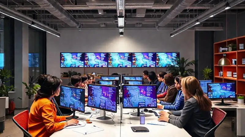 Un espacio de trabajo moderno colaborativo y brillante