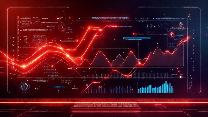Una interfaz digital futurista ilumina datos