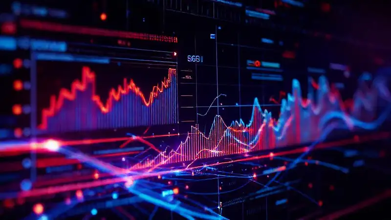 IA visualiza datos en diseño futurista