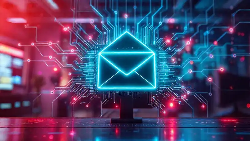 Un circuito AI proyecta futuro digital