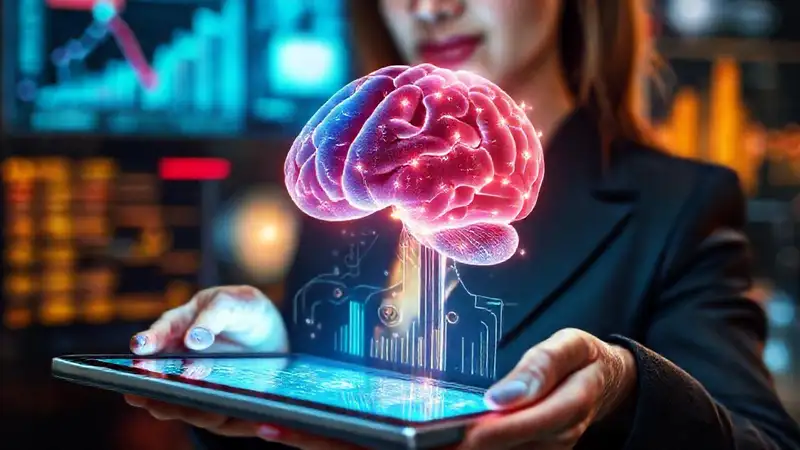 IA visualiza marketing digital futurista