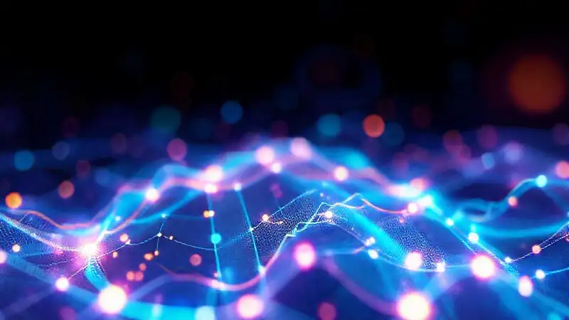 Visualización de datos de IA futurista