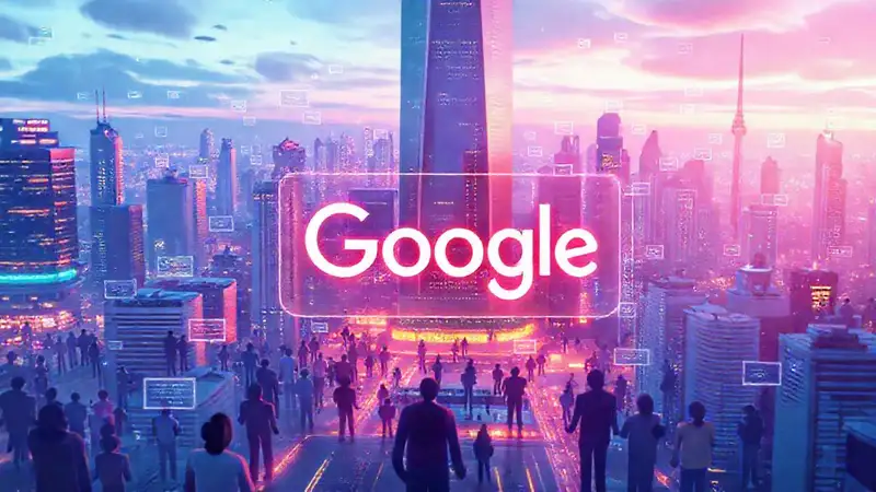 Ciudad futurista digitalmente vibrante e inteligente