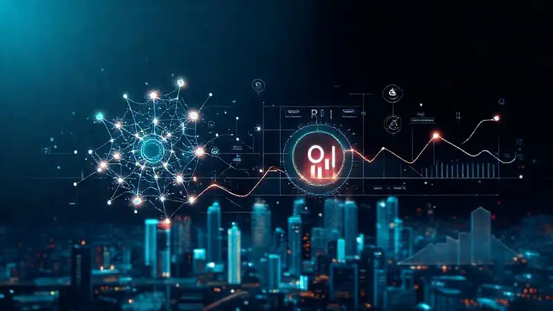 Visualización de datos de IA futurista