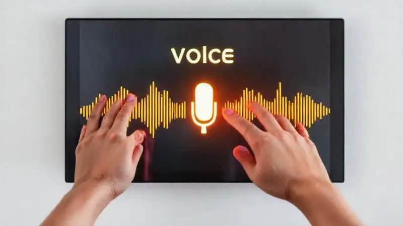 Interfaz de voz interactúa con la pantalla