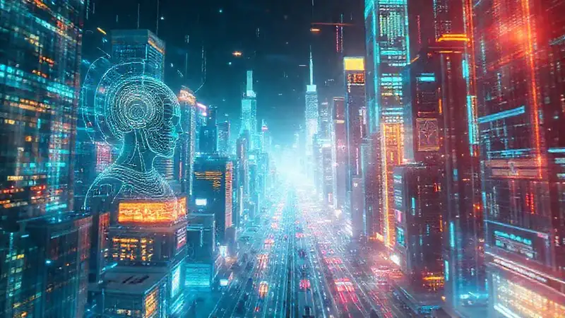 Ciudad digital vibrante e interactiva