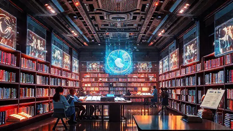 Una biblioteca futurista ofrece conocimiento digital