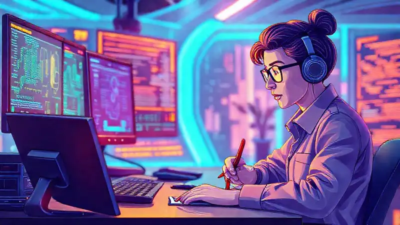 Oficina futurista: tecnología, creatividad y diseño