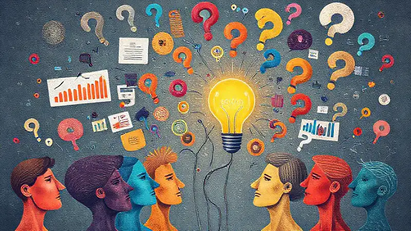 Creatividad explora ideas y soluciones diversas