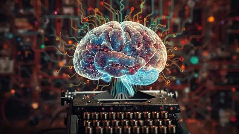 Mente digital crea caos creativo vibrante
