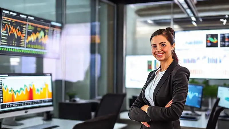 La oficina moderna es digitalmente profesional