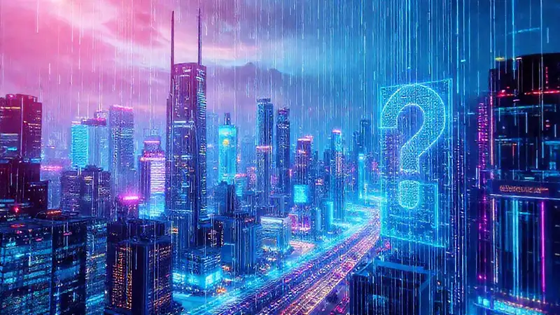 Ciudad futurista digital