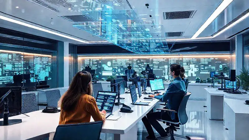 Un equipo colabora en un espacio digital