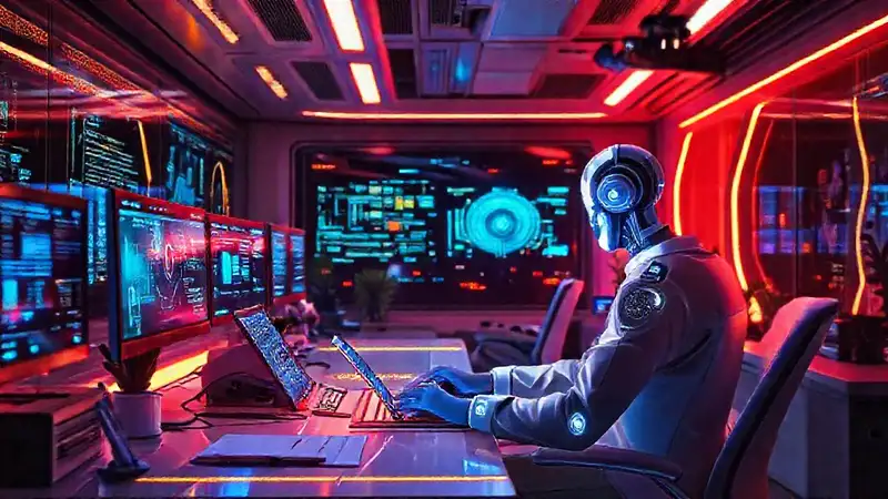 Un escritor colabora en un futuro digital