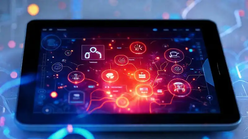 Diseño futurista digital para tabletas interactivas