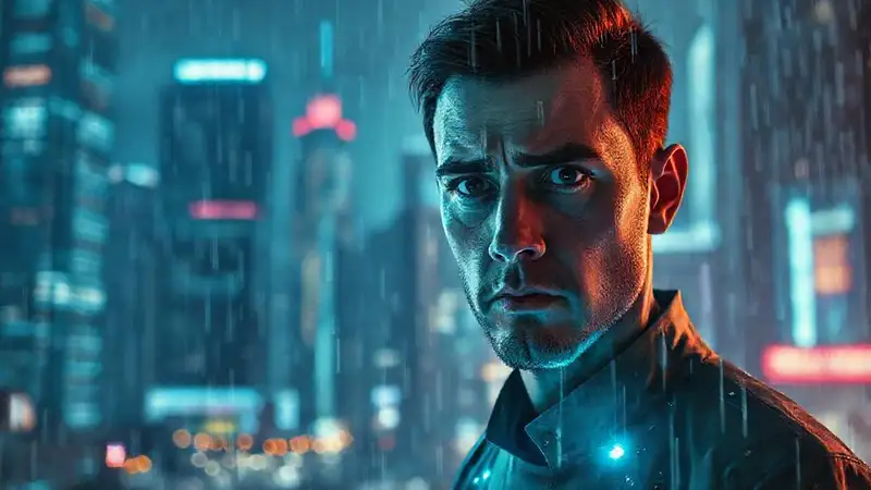 Una ciudad futurista y oscura inquieta