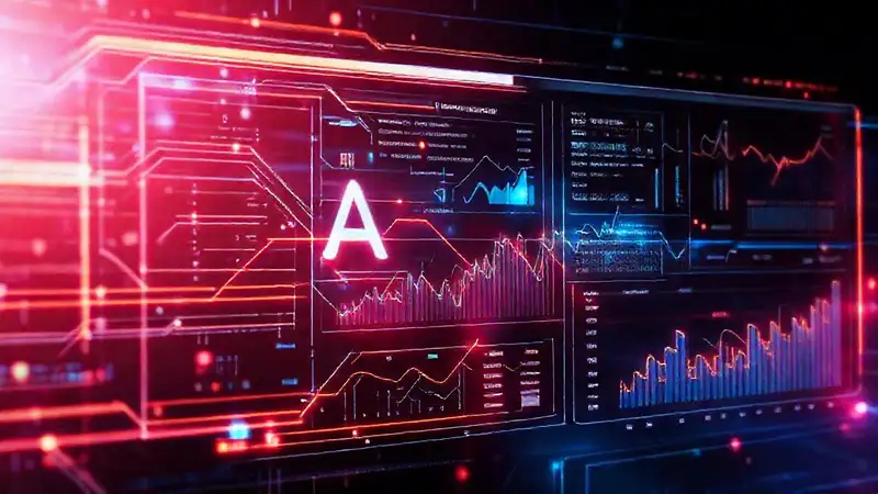Una interfaz AI futurista y vibrante