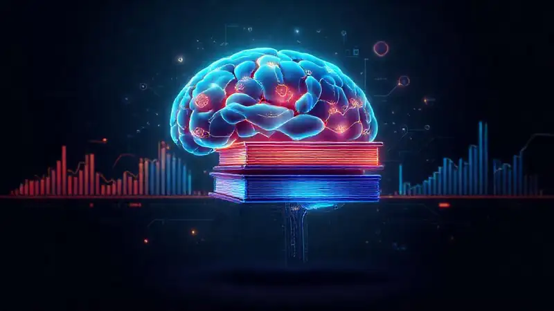 La IA visualiza datos digitales futuristas