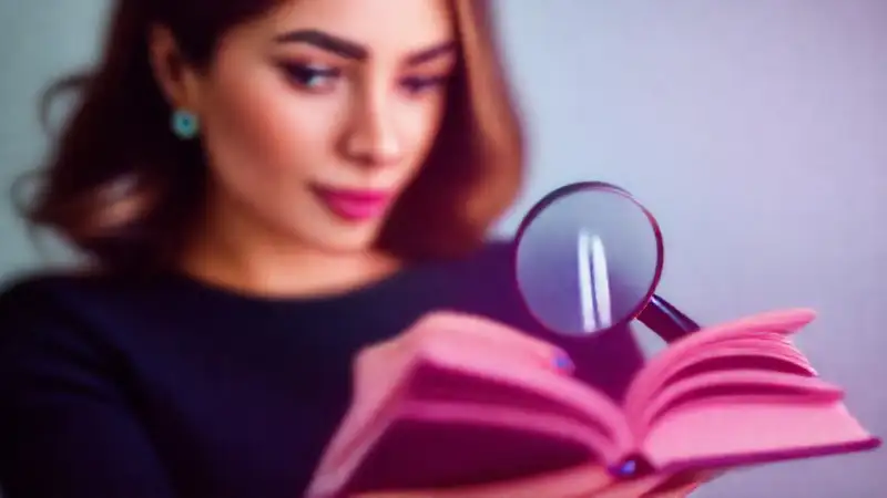 Una mujer elegante corrige errores textuales