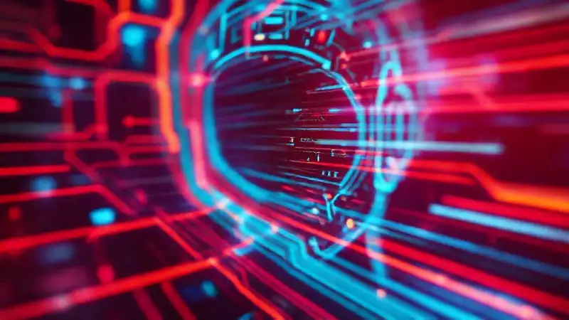 Un escritor ansioso crea contenido digital vibrante