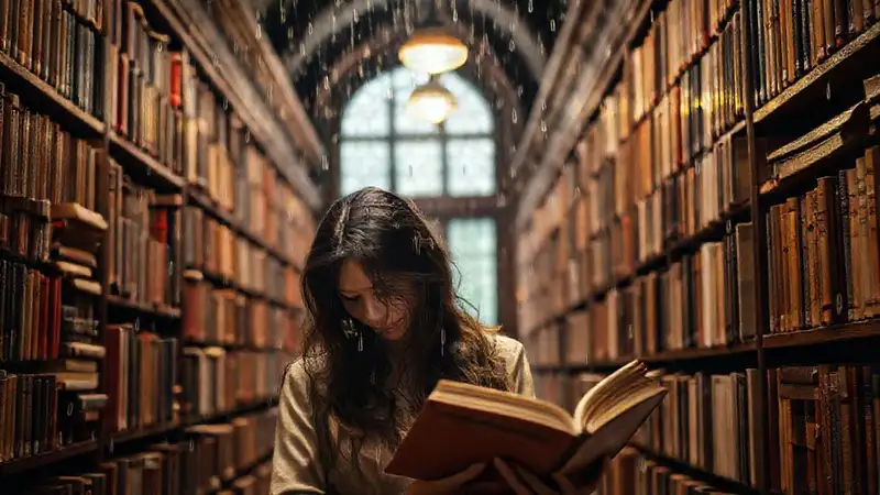 Librería lluviosa