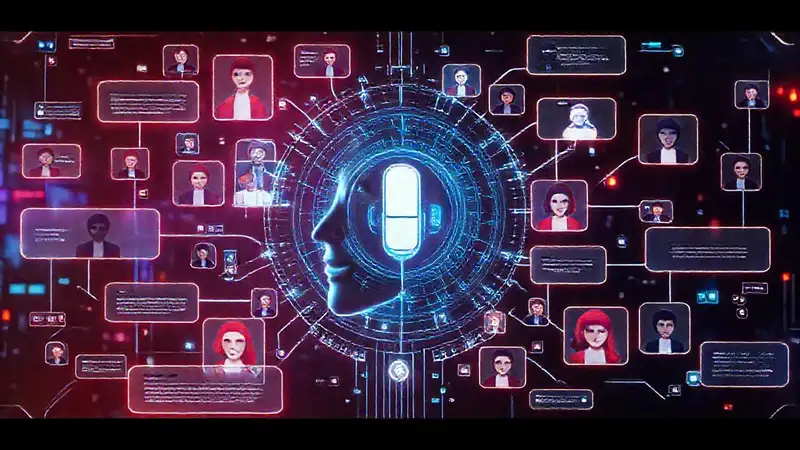 Interfaz futurista y estética tecnológica brillante