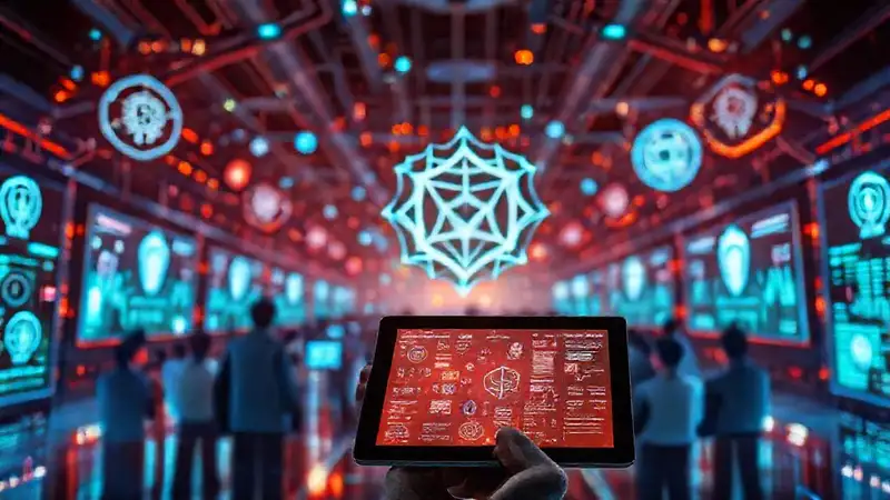 IA futurista inunda de información digital