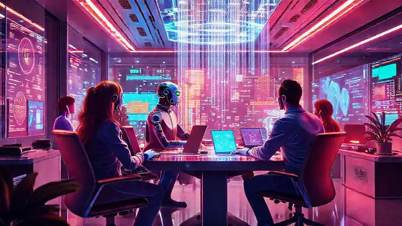 Oficina futurista colabora con inteligencia artificial