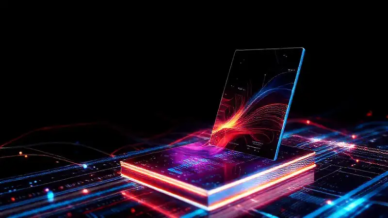 Un ebook futurista brilla en la oscuridad