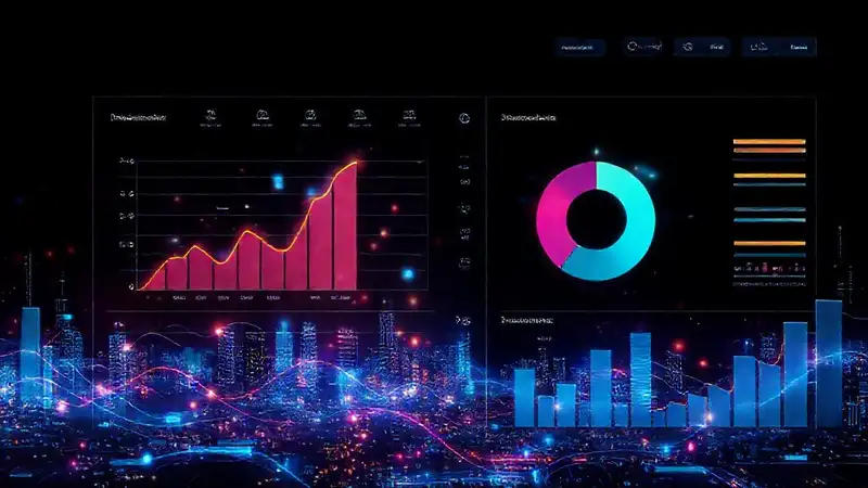 Visualizaciones de datos futuristas e informativas