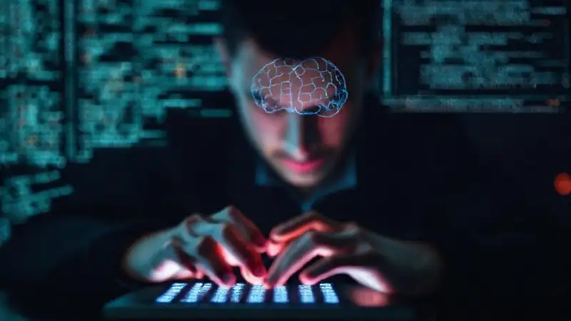 La IA visualiza datos futuristas y abstractos