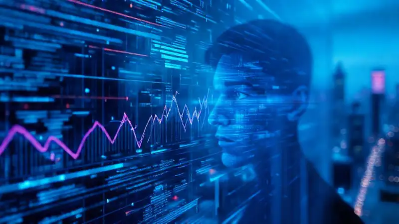 Una interfaz digital inquieta y futurista