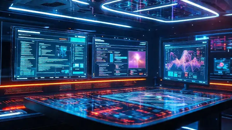 Interfaz futurista, digital y colaborativa