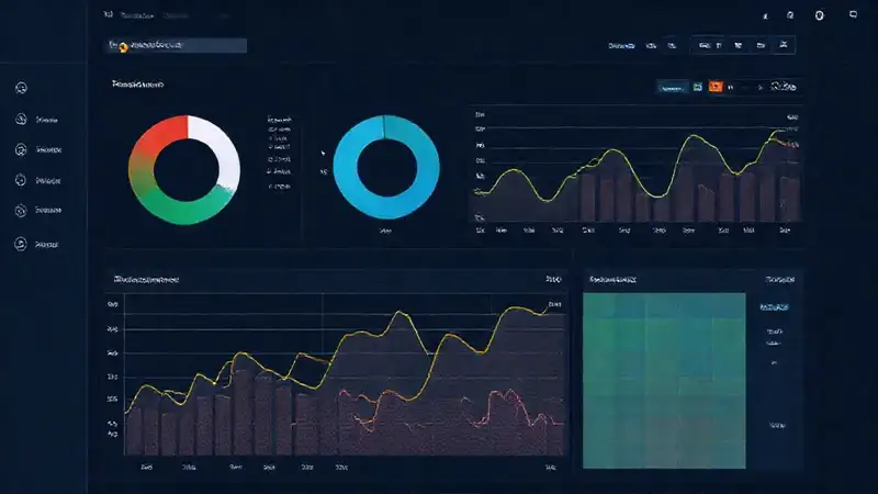 Panel digital muestra tráfico web preciso