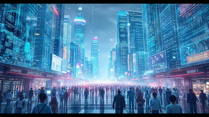Ciudad futurista digital