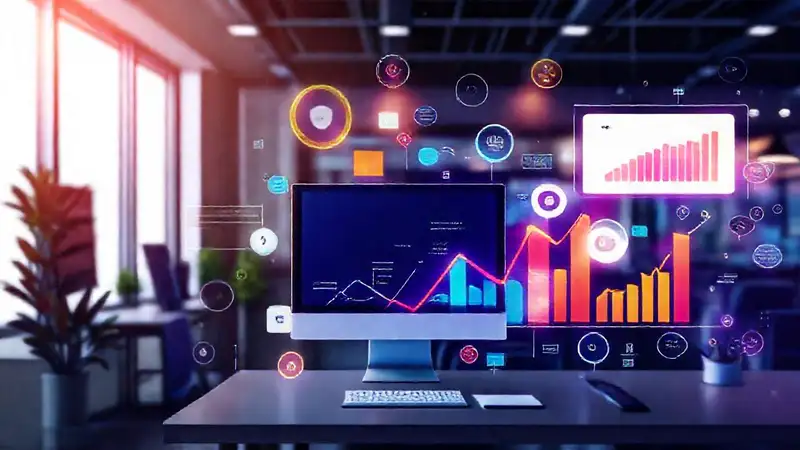 Marketing digital moderno y atractivo