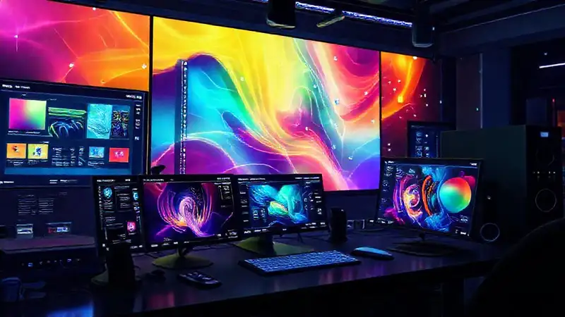 Diseño digital moderno y vibrante