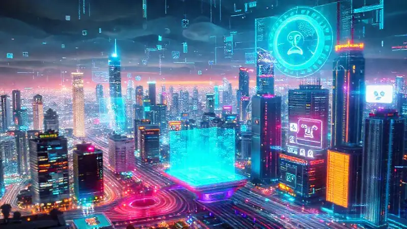 Ciudad futurista digital