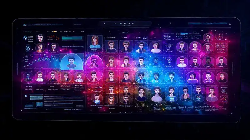 IA futurista: datos emocionales visualizados